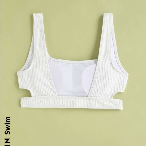 White Ribbed Bikini Top - Picture 3 of 5